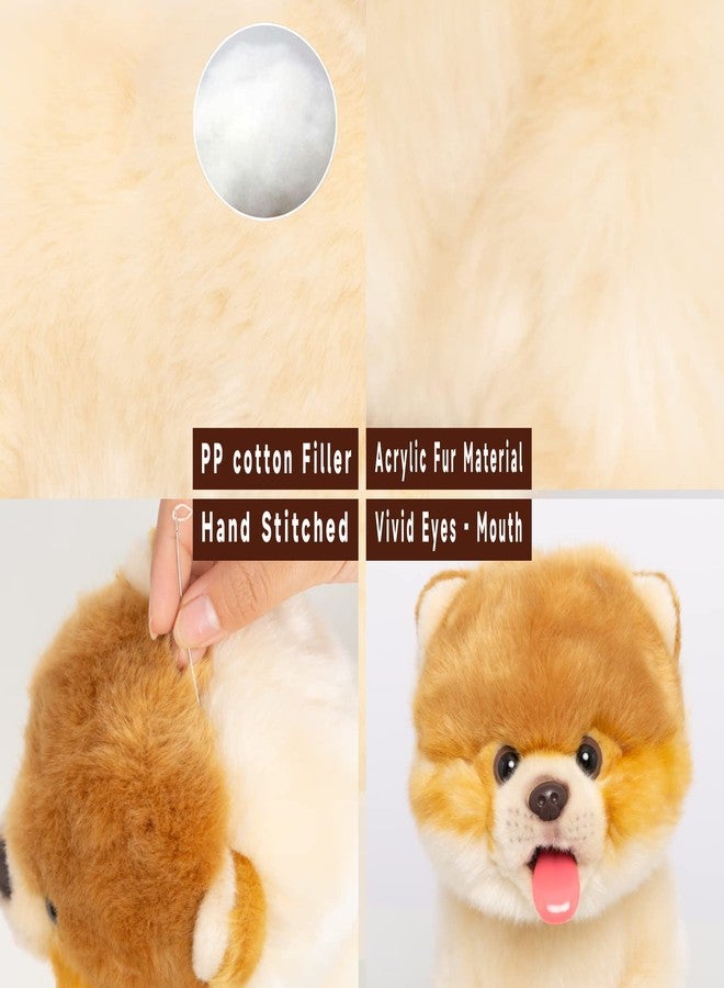 CU-MATE Interactive Dog Stuffed Animal Electronic Plush Pomeranian Simulation Puppy Realistic Toy Like-Real Robotic Nodding Barking Wagging Tail Present Pet for Toddler Boys - Image 5